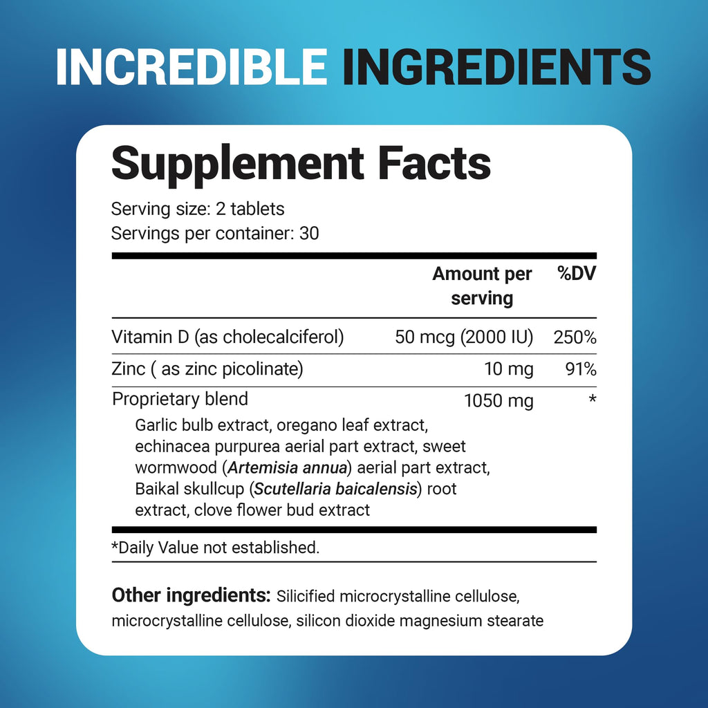 Dr. Berg Emergency Immune Support w/Echinacea - Potent Blend of Herbal Extracts (Warning: Strong Herbal Smells) - Immune Support Supplement Includes 2,000 IUs of Vitamin D & 10mg of Zinc - 60 Tablets Dr. Berg NutritionalsBuy Supplements Australia