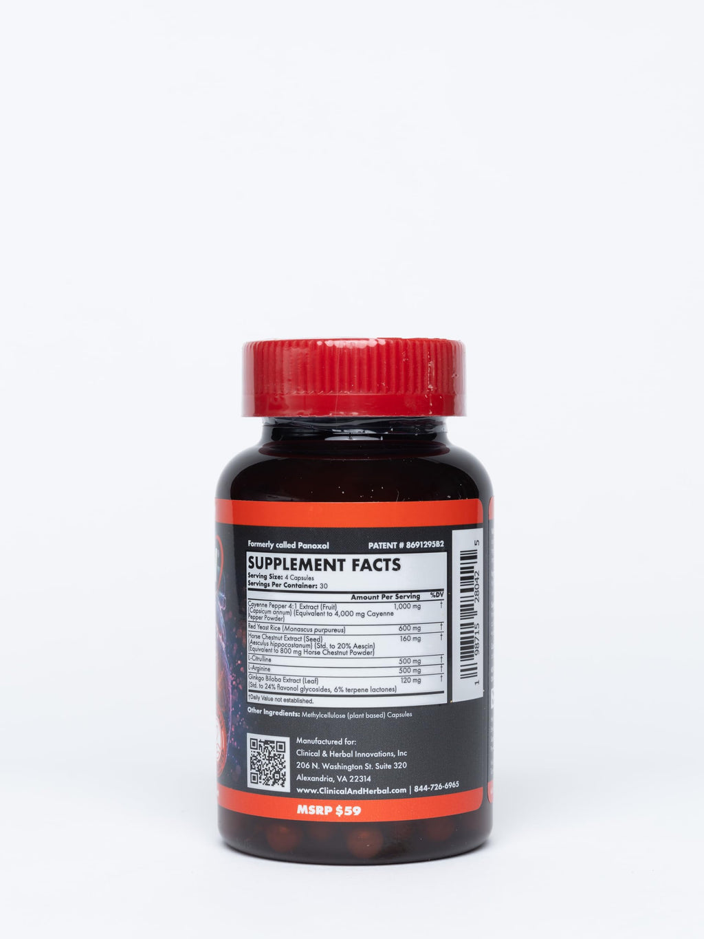 Vasonoxol U.S. Patented Nitric Oxide Supplement for Blood Pressure Support 2880mg - Physician Formulated Vascular Health Formula with L-Arginine & L-Citrulline - Vegan, Non-GMO (120 Capsules) PanoxolBuy Supplements Australia