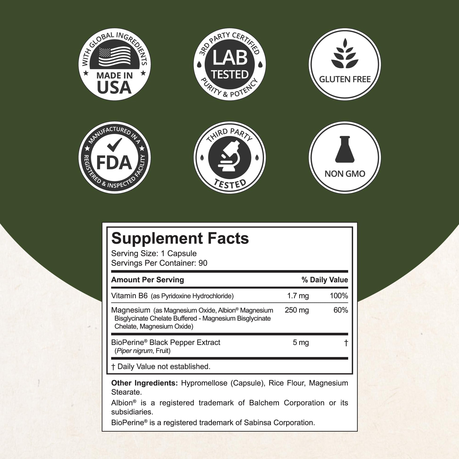 Magnesium Glycinate Chelate Complex with Albion Magnesium Bisglycinate Chelate, Vitamin B6 & BioPerine for Bone, Muscle, Natural Sleep, Nerve Function, Brain Booster | 3 Months Supply NuBest buy supplements Au