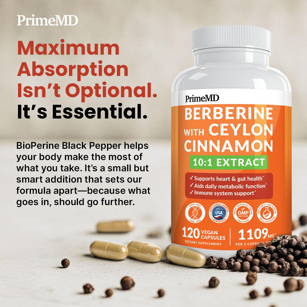 21-in-1 Berberine Supplement with Ceylon Cinnamon Capsules - Dihydroberberine with Chromium, Bitter Melon & Green Tea Extract - Berberine with Ceylon Cinnamon