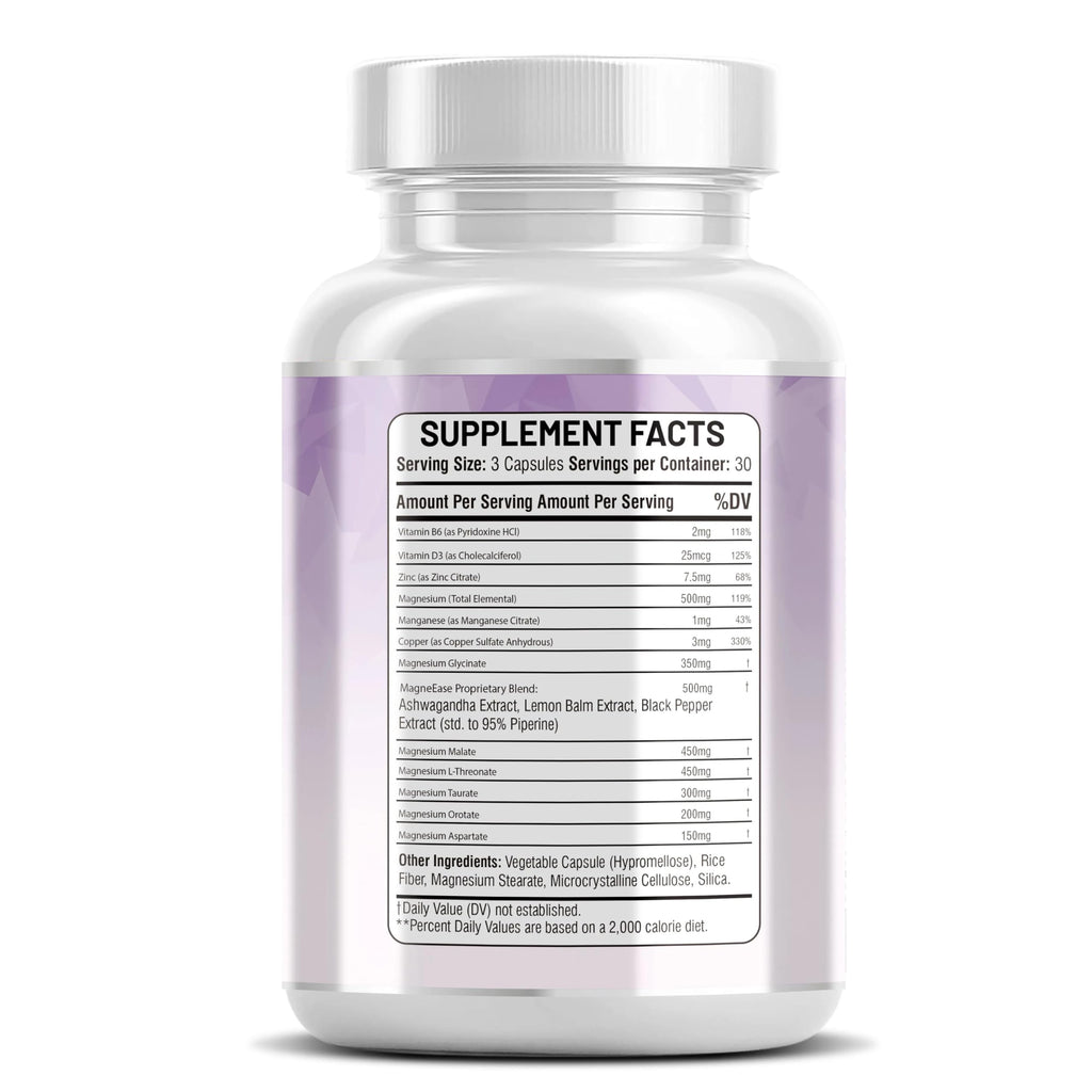 Kun Shafi Magnesium Complex with Magnesium Glycinate Malate, L-Threonate, Taurate, Orotate, Zinc,Aspartate, Copper Manganese & Vitamin D3 B6 Complex - 1Pack Kun Shafi buy supplements Au