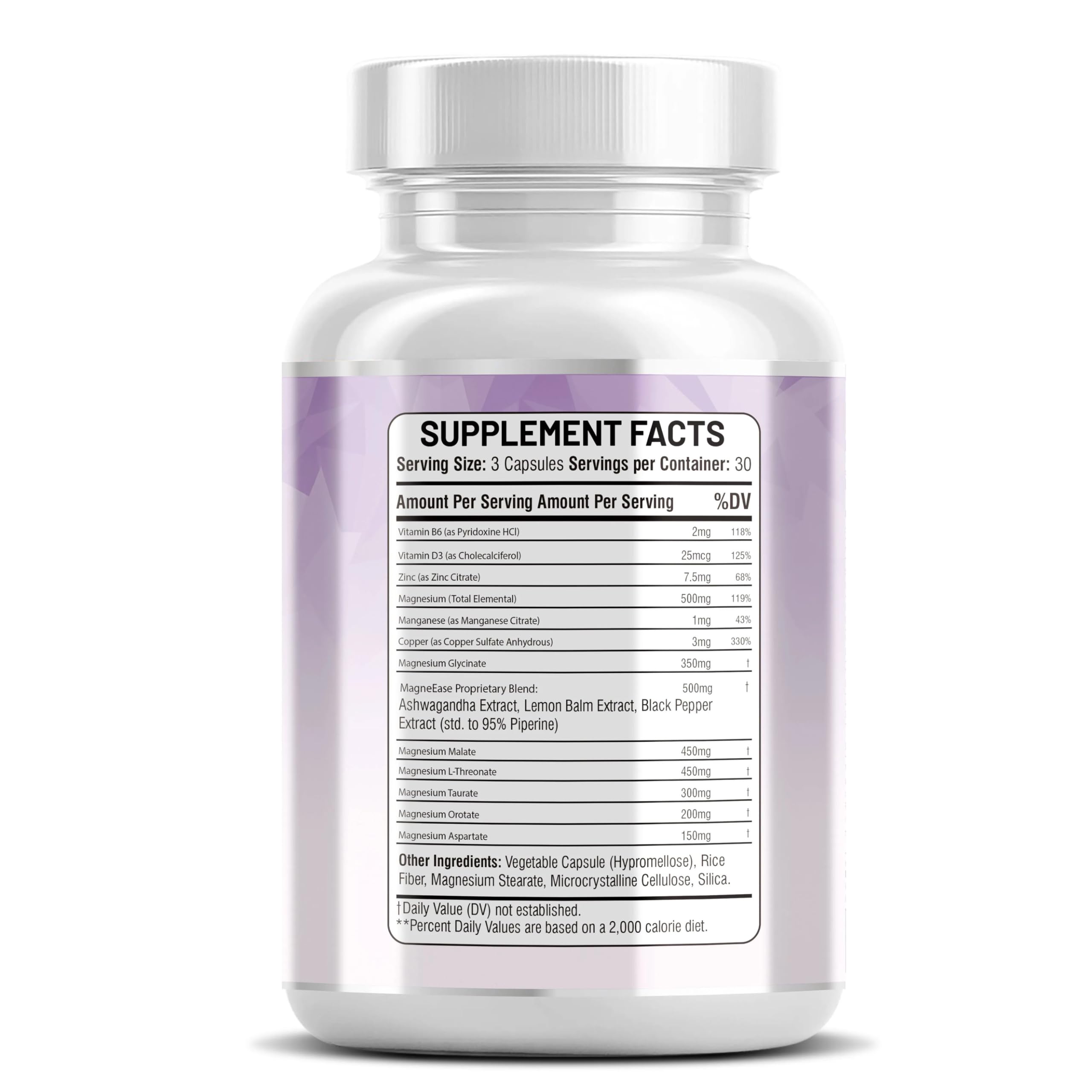 Kun Shafi Magnesium Complex with Magnesium Glycinate Malate, L-Threonate, Taurate, Orotate, Zinc,Aspartate, Copper Manganese & Vitamin D3 B6 Complex - 1Pack Kun Shafi buy supplements Au