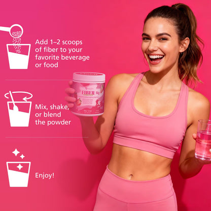 Migcopat Superfood Fiber Powder with Probiotics, Prebiotics, Digestive Enzymes, Vitamin C, Inulin, Magnesium, 14G Fiber Supplement for Digestive Support & Skin Health