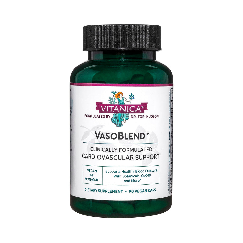 Vitanica VasoBlend - Heart Health Supplement with Folic Acid, Magnesium, CoQ10 & Terminalia Arjuna Bark - Heart Health Supplement - Consumer Line - 90 Vegan Caps VitanicaBuy Supplements Australia