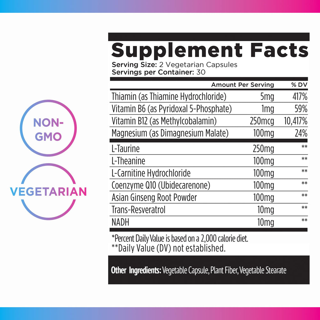 Livingood Daily Energy Support, 11-in-1 Supplement with Magnesium, Vitamin B6, B12, Amino Acids, L Carnitine, CoQ10, Ginseng & L Theanine, Supports Natural Energy for Men & Women, Vegan, 60 Capsules Livingood DailyBuy Supplements Australia