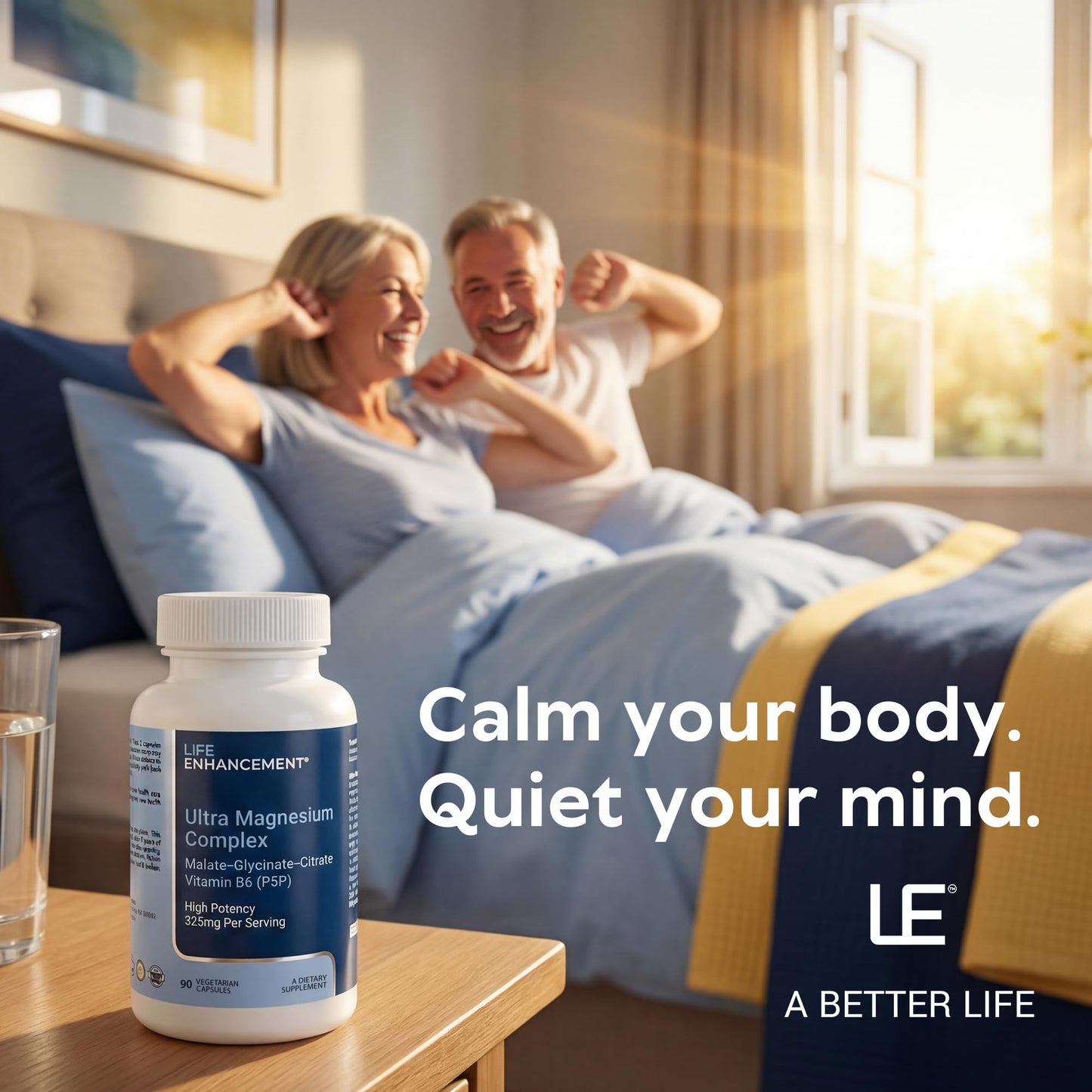 Life Enhancement Ultra Triple Magnesium Complex - 325 mg - with B6, Glycinate, Malate & Citrate - Magnesium Supplement Enhance Sleep and Brain Function - Made in USA (90 Vegetarian Capsules) Life Enhancement buy supplements Au