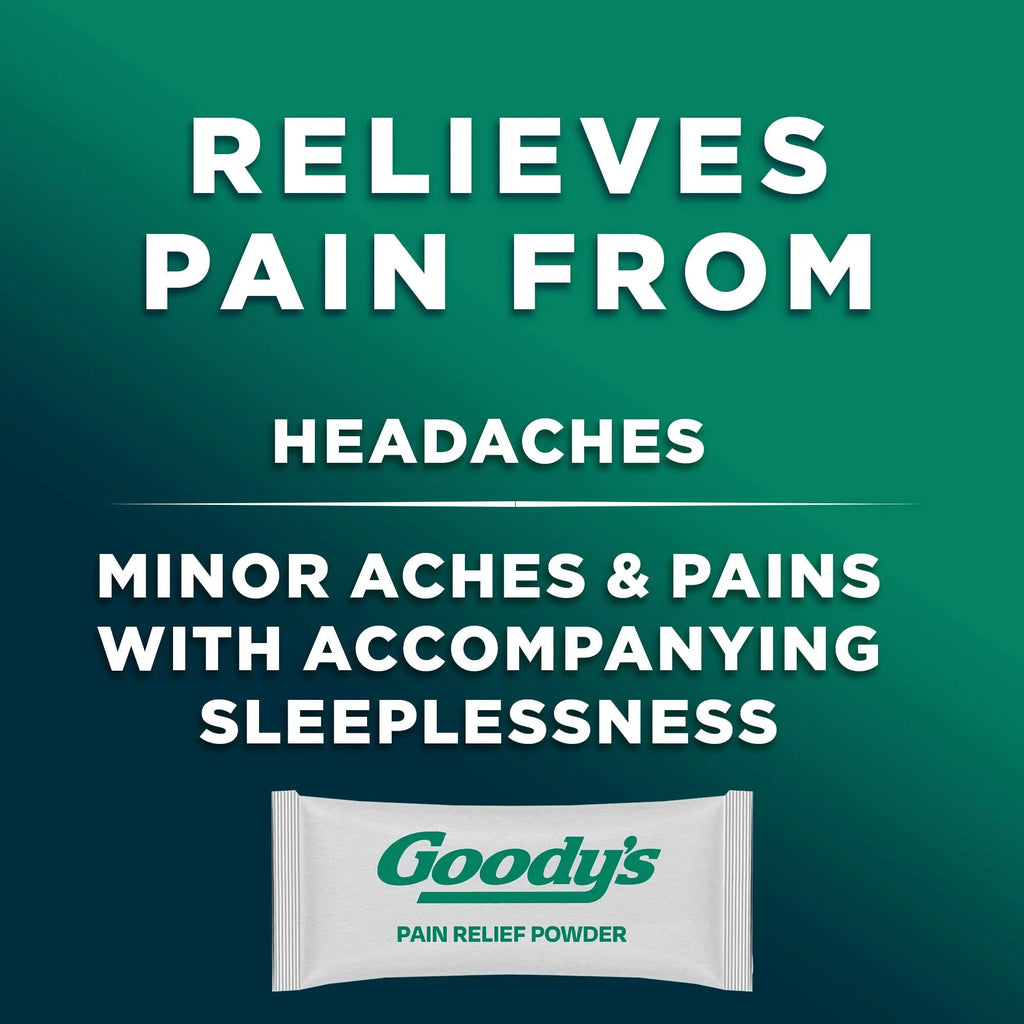 Goody's Nighttime Powder, Pain Reliever & Sleep Aid with Acetaminophen & Diphenhydramine Citrate, Caffeine Free, 16 Count Goody'sBuy Supplements Australia