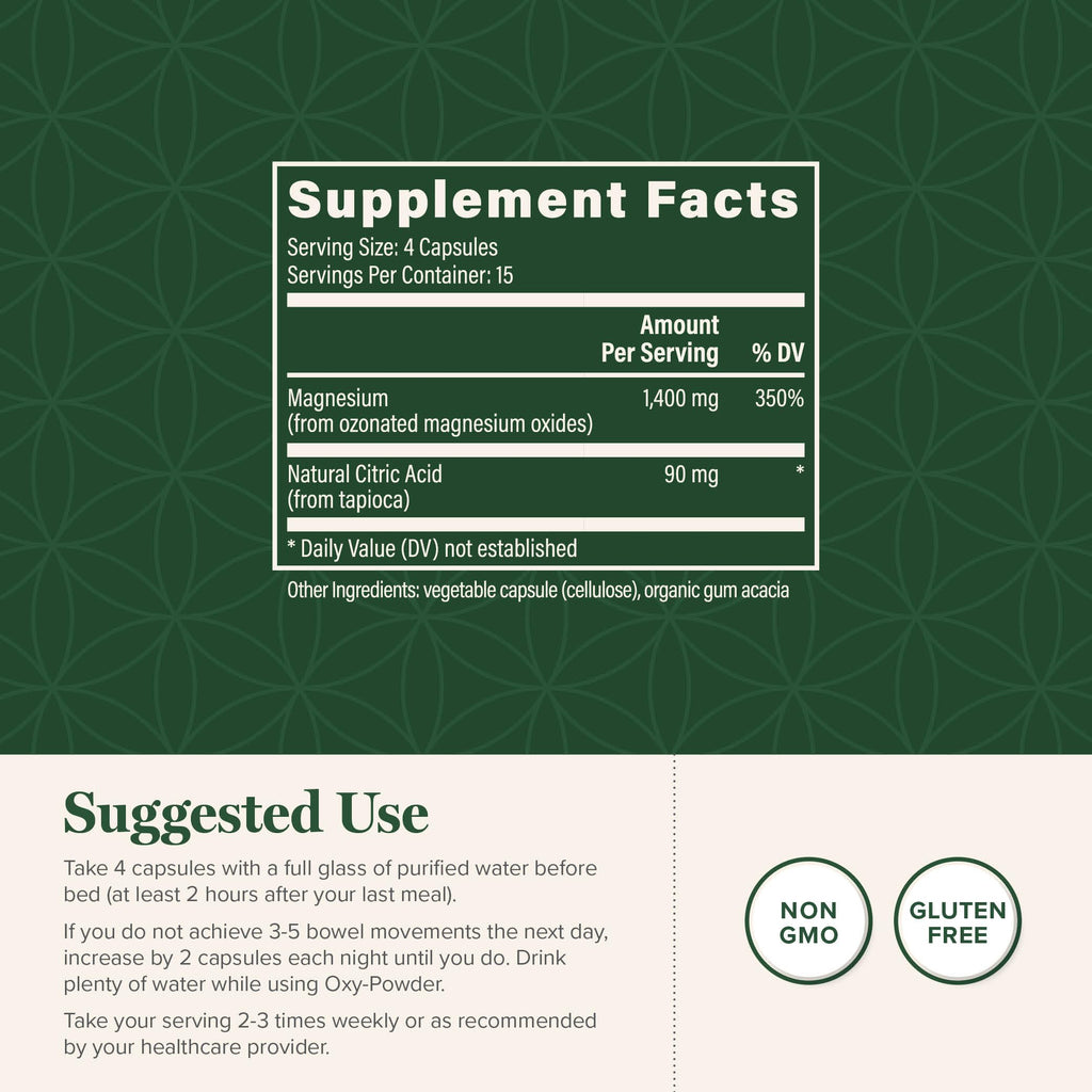 Global Healing Oxy-Powder Colon Cleanse, Constipation Relief for Women & Men, Magnesium Oxide Colon Cleanser & Detox for Weight Loss, Gut Cleanse Detox for Women and Men Global Healing Center buy supplements Au
