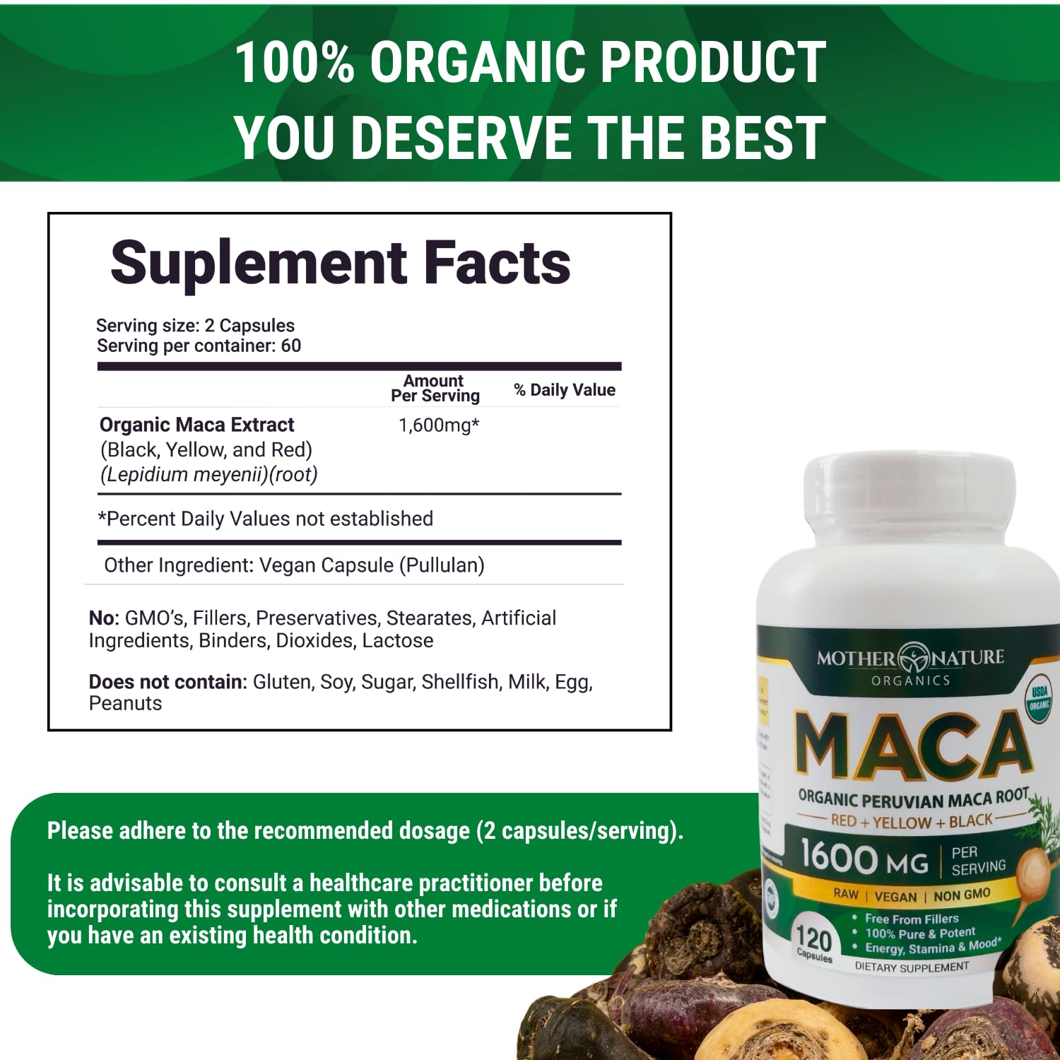 Powerful Maca Blend for Men – Black, Red & Yellow Maca Capsules | Supports Energy, Stamina & Endurance | Promotes Hormonal Balance & Vitality Mother Nature Organics Superfoods for Organic Living buy supplements Au