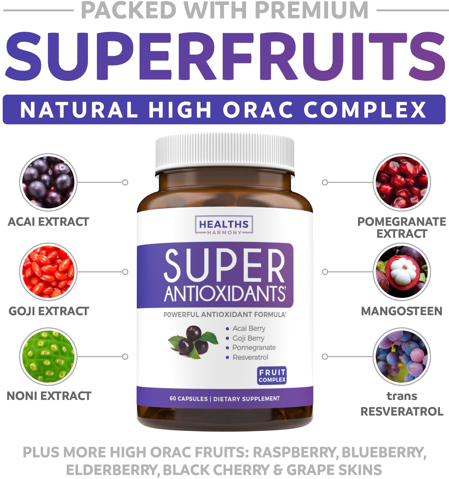 Super Greens & Antioxidants (2-Month Supply) Antioxidant Power Greens Bundle of Organic Super Greens Powder - Complete Superfood (120 Capsules) & Super Antioxidants - Powerful Superfood (120 Capsules) Healths Harmony buy supplements Au