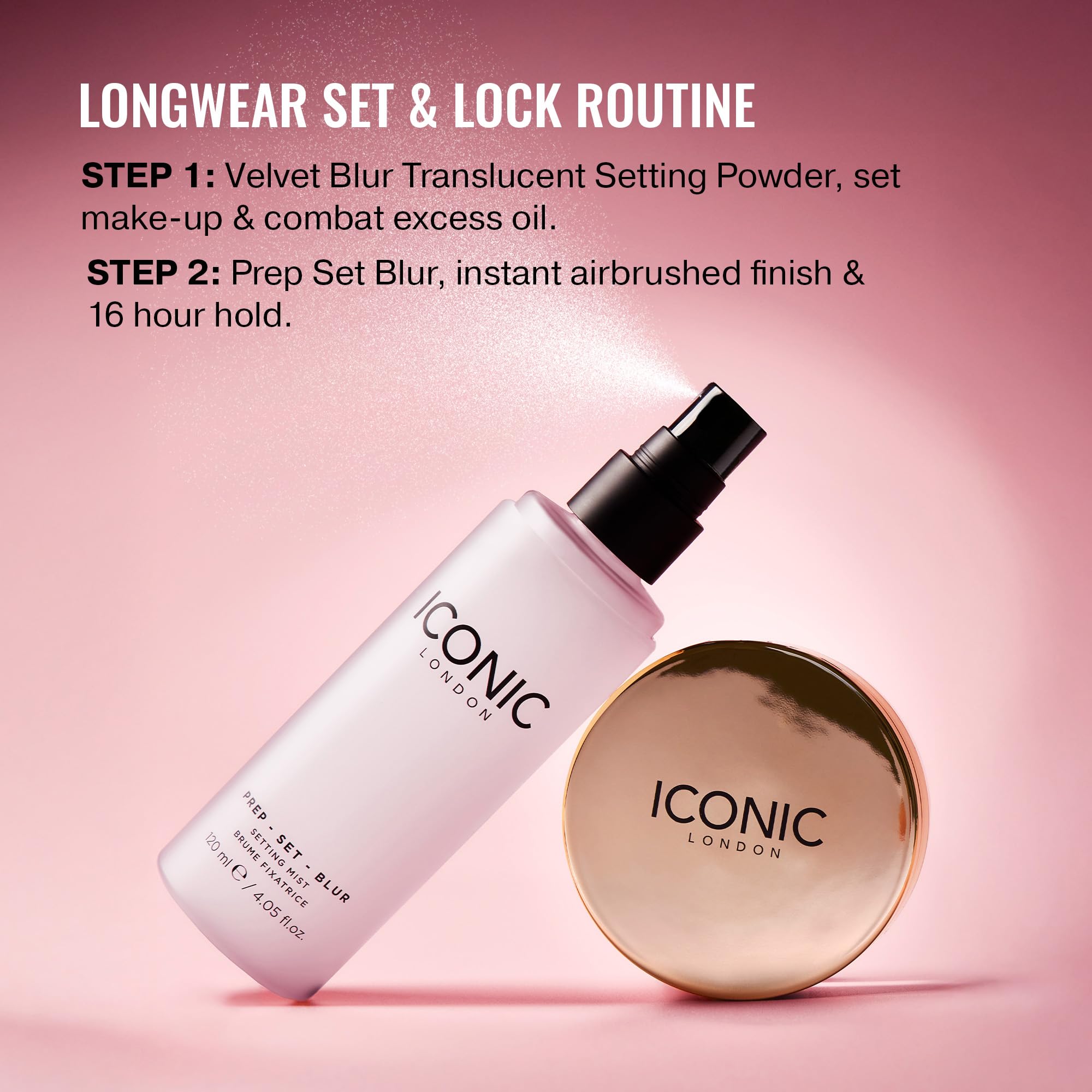 ICONIC LONDON Prep Set Blur Setting Spray | Makeup Fixing Spray, Blurs Imperfections and Gives Skin a Radiant Glow, Vegan Makeup, 120 mL / 4.05 Fl Oz. ICONIC LONDON buy supplements Au