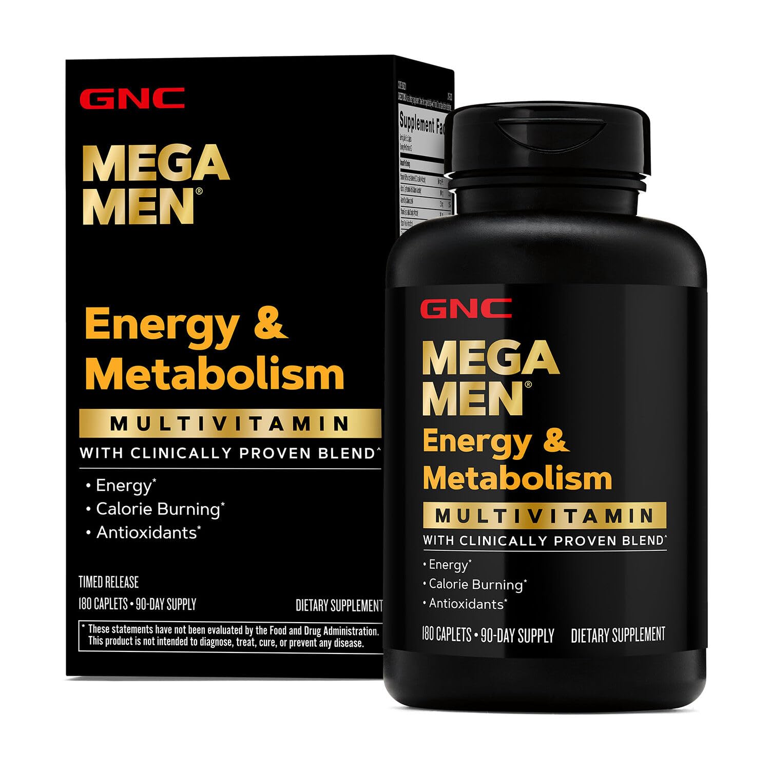 GNC Mega Men Energy & Metabolism Multivitamin | Antioxidants and Increased Calorie Burning | 180 Count GNC buy supplements Au