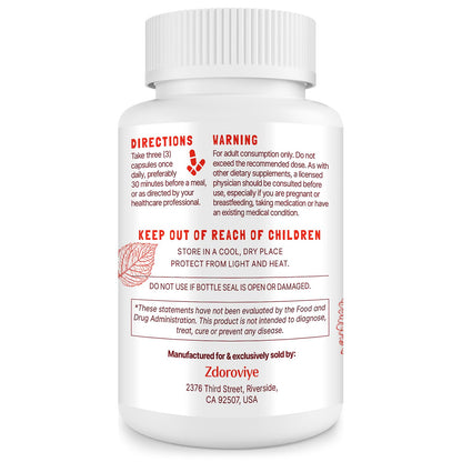 Zdoroviye Nitric Oxide Supplement for Men, 90 Capsules (2 Pack) ZdoroviyeBuy Supplements Australia