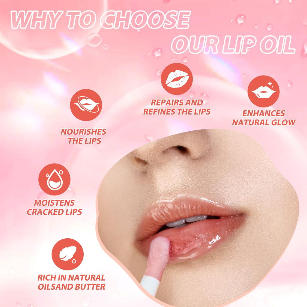 LANGMANNI Moisturizing Lip Oil,No-Sticky Lip Gloss Lip Balm Lip Care,Fruit Flavoured Lip Oil For Dry Lip's Moisturizing Hydrating And Nourishing ((Strawberry)) LANGMANNIBuy Supplements Australia