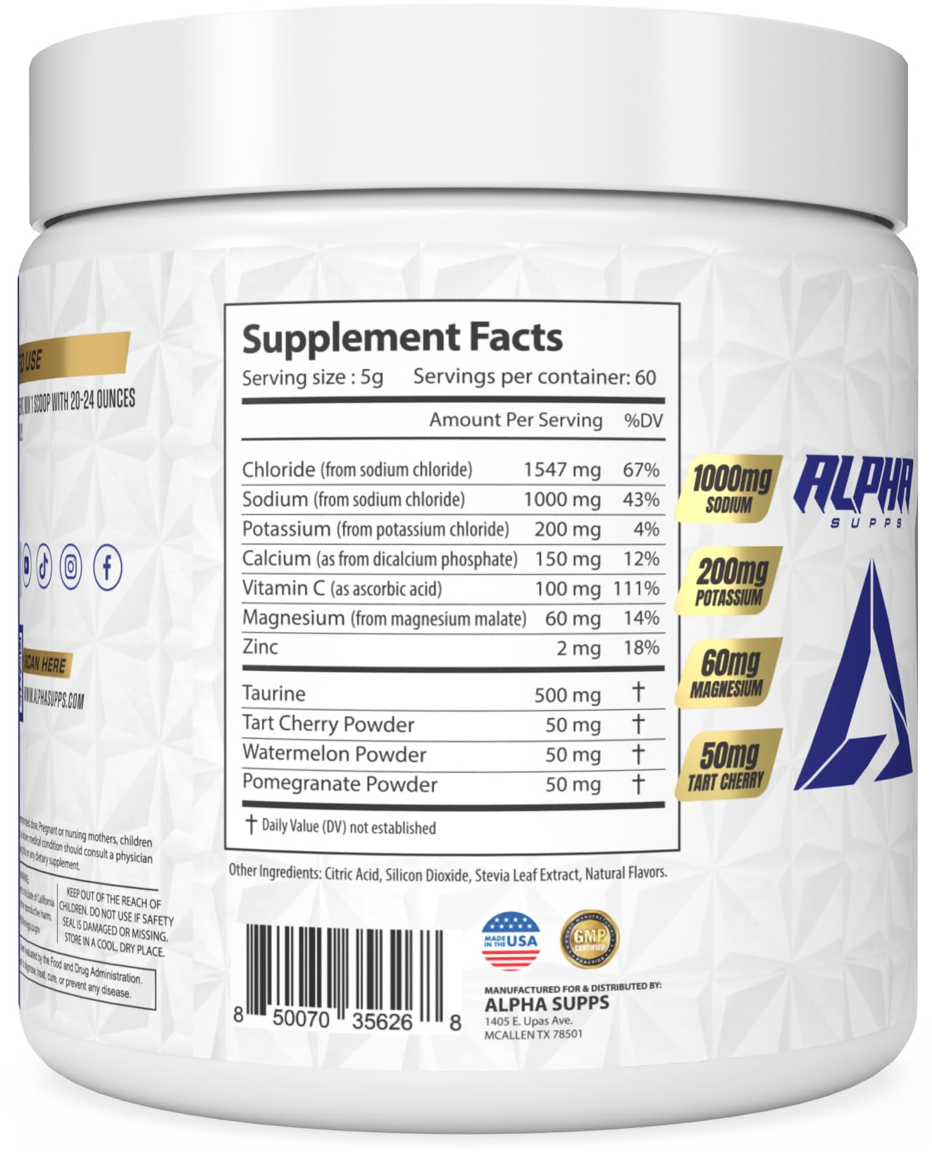 Alpha Lytes - Electrolyte Powder Daily Hydration Drink Mix - Sugar-Free, Zero Calorie Instant Formula with Trace Minerals and Antioxidants
