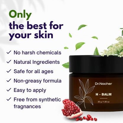 Dr. Nacher H-Balm. Rectal Natural Balm for Fissure, Hem Related discomfort. with Sophora & 12 Herbal Extracts. Soothes Irritation. Fast-Acting. Safe for Sensitive Areas and Postnatal. for Men & Women Dr. NacherBuy Supplements Australia