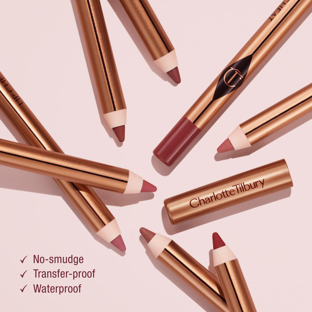 Charlotte Tilbury Lip Cheat Lip Liner Pencil - Gives Lips a Fuller-Looking, Defined Pout - Enriched with Jojoba Oil & Hyaluronic Acid - Waterproof, Smudge-Proof & Transfer-Proof - Foxy Brown Charlotte TilburyBuy Supplements Australia