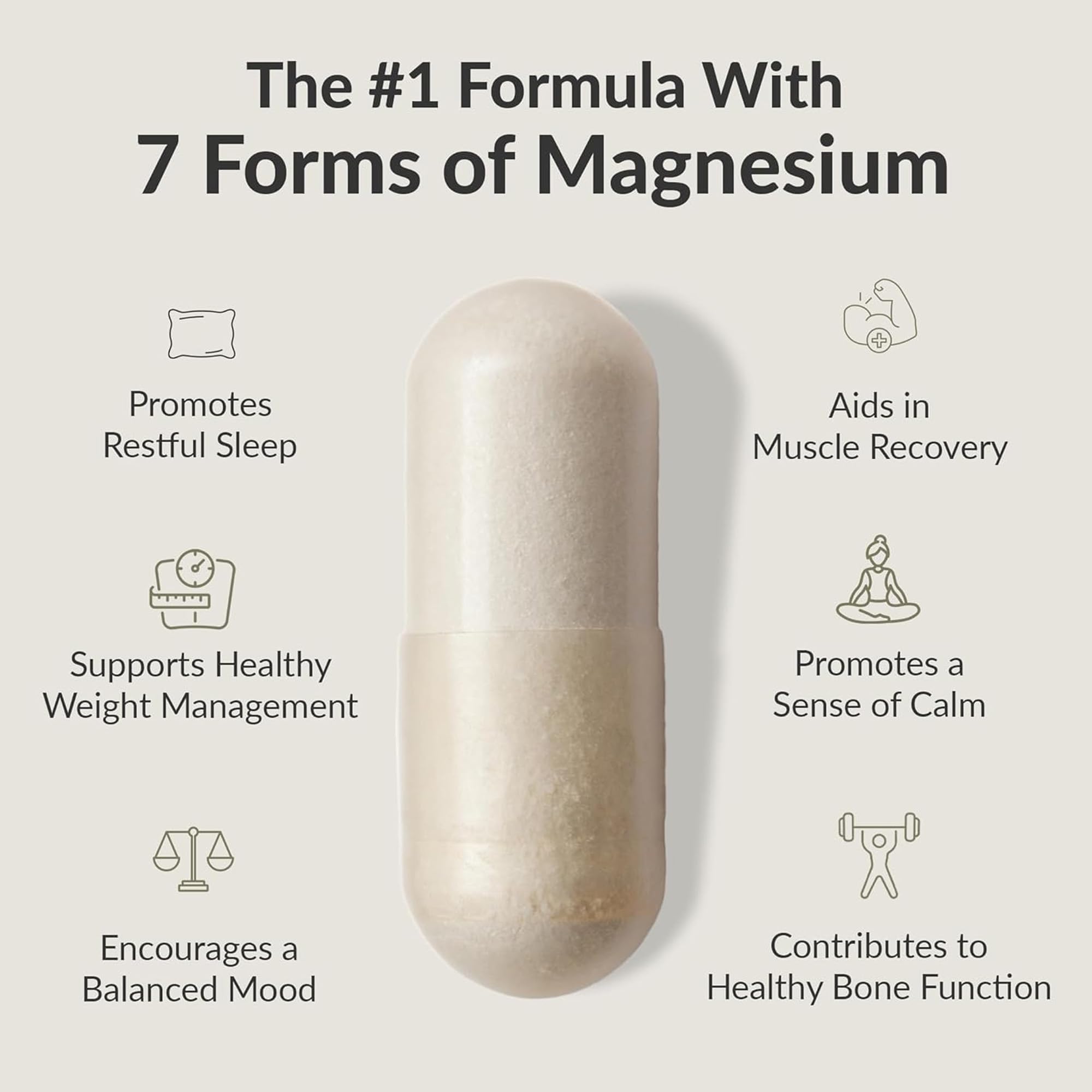 BIOptimizers Magnesium Breakthrough Supplement with 500mg - 7 Forms of Magnesium: Glycinate, Malate, Citrate, and More - Natural Support for Sleep and Cognitive Function -60 Capsules- Calming Vitamins BIOptimizers buy supplements Au