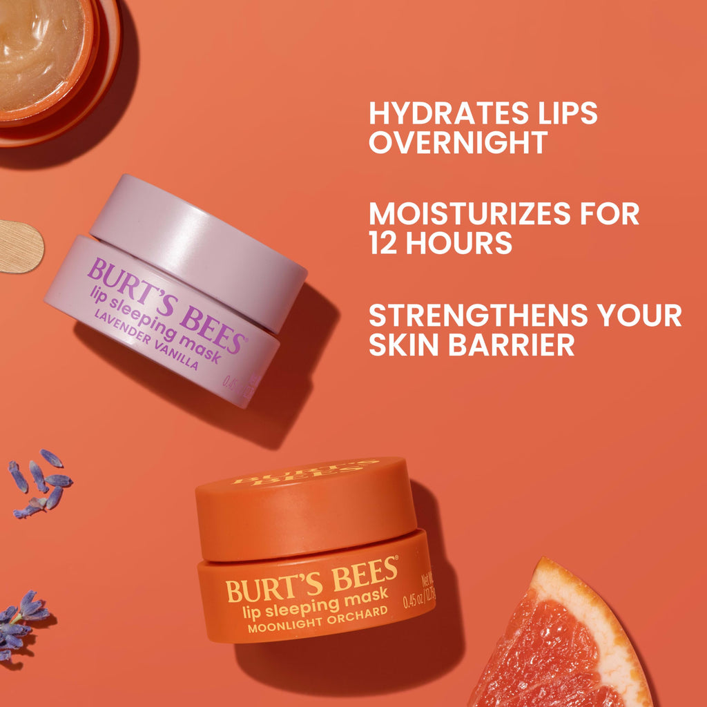 Burt’s Bees Lavender Vanilla Lip Sleeping Mask, With Hyaluronic Acid and Squalane Moisturizer To Instantly Hydrate Lips, Overnight Mask and Treatment, 0.45 oz. Burt's BeesBuy Supplements Australia