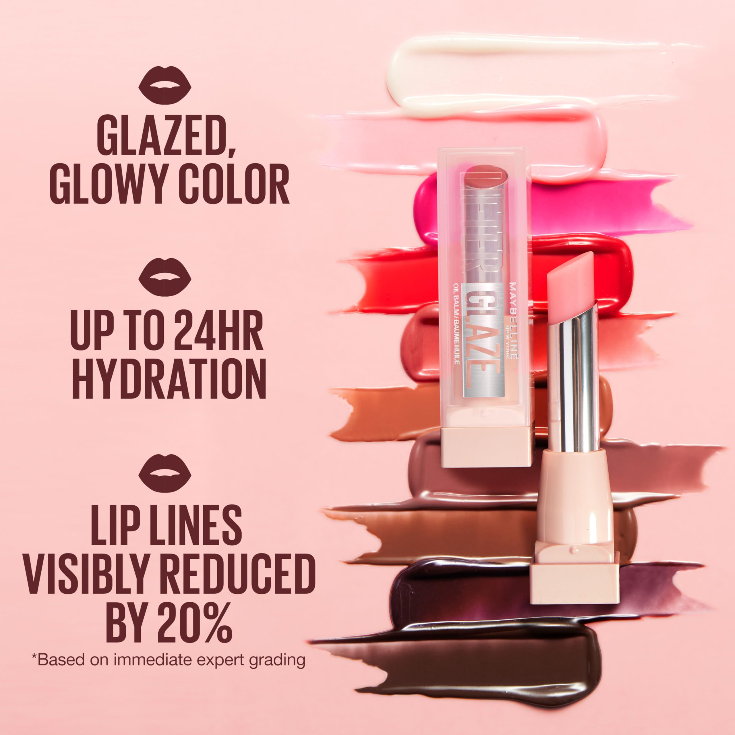 MAYBELLINE Lifter Glaze Oil Balm with Hyaluronic Acid and Hydrating Oil Blend, Lip Balm with 24HRs of Smooth, Moisturizing Shine, Pink Drip (Sheer Baby Pink) MAYBELLINEBuy Supplements Australia