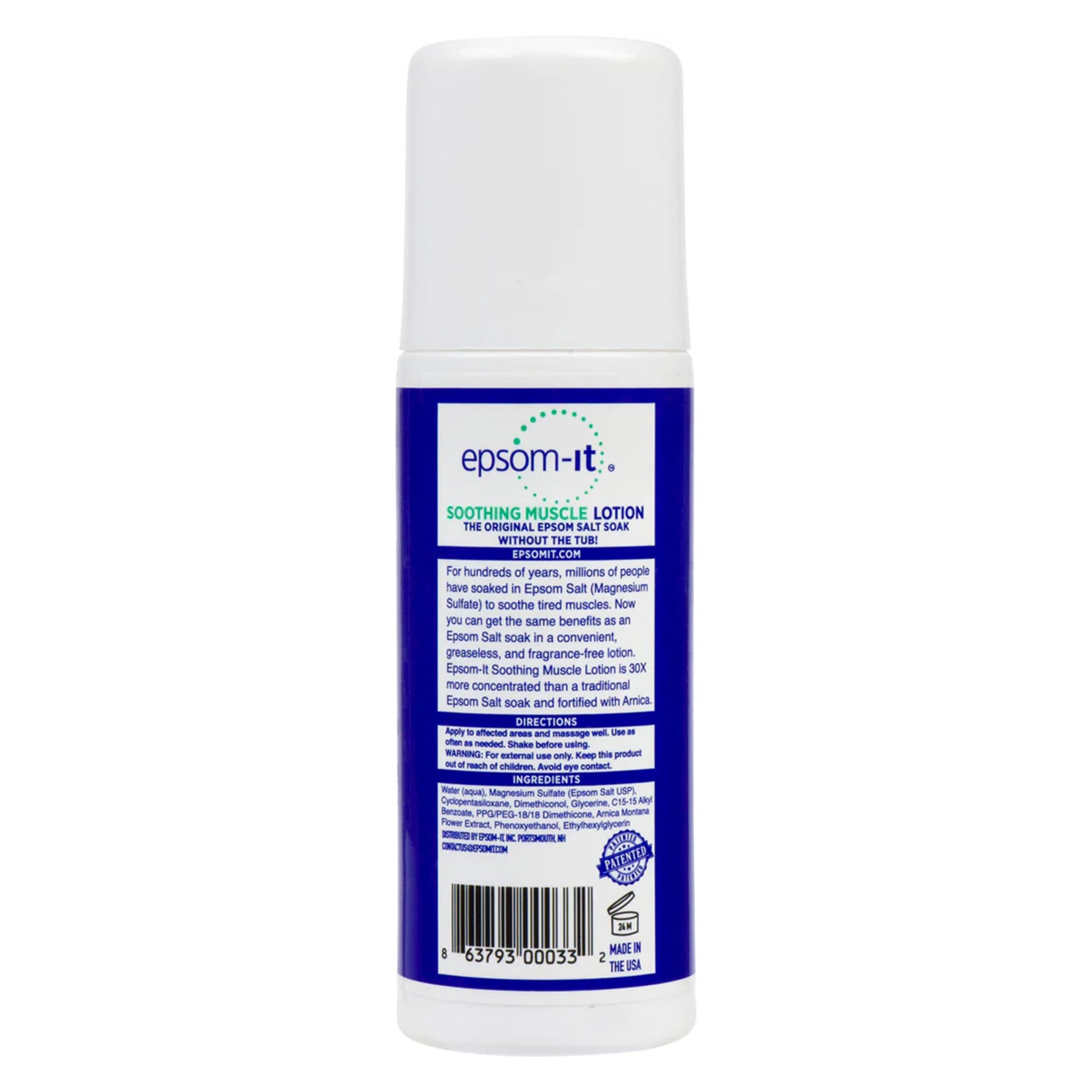 Epsom-It Soothing Muscle Lotion - Roll On Epsom Salt Lotion with Arnica for Muscle Stiffness, Leg, Knees and Feet Discomfort, Topical Magnesium Cream, 3oz EPSOM-ITBuy Supplements Australia