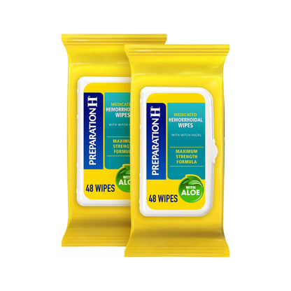 Preparation H Hemorrhoid Flushable Wipes with Witch Hazel for Skin Irritation Relief - 96 Count Preparation HBuy Supplements Australia