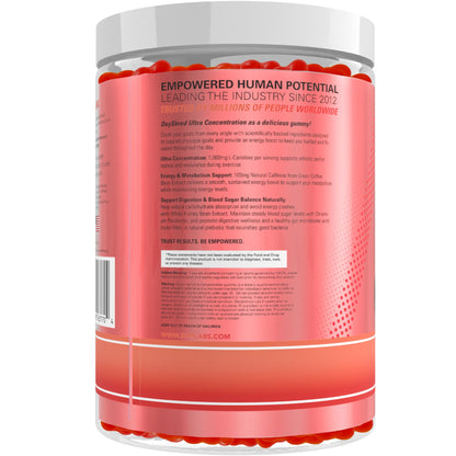 EHP Labs OxyShred Gummies - Pre Workout Gummies & Energy Chews with 100mg Caffeine, L-Carnitine for Thermo & Metabolic Support, All Natural Energy Boost
