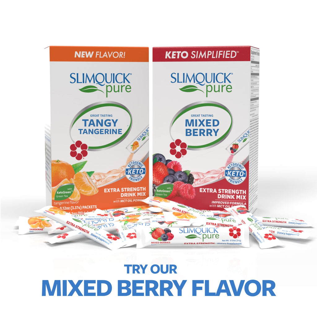 SlimQuick Extra Strength Weight Management Drink Mix for Women, Tangerine - Helps Metabolism, Keeps Full for Longer with Green Tea, Caffine, Chaste Tree, Rhodiola Extract - 26 Count SlimQuick buy supplements Au
