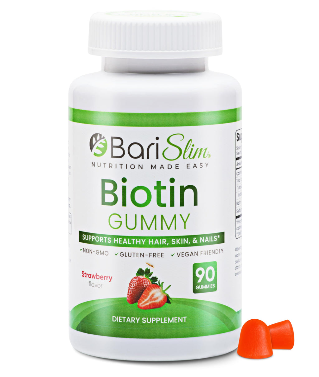 BariSlim Bariatric Vitamin Biotin Gummies - Specially Formulated Gummy Vitamin for Patients After Weight Loss Surgery - Easy to Digest and Great Tasting Fruit Flavors | 90 Fruit Chews BariSlim buy supplements Au