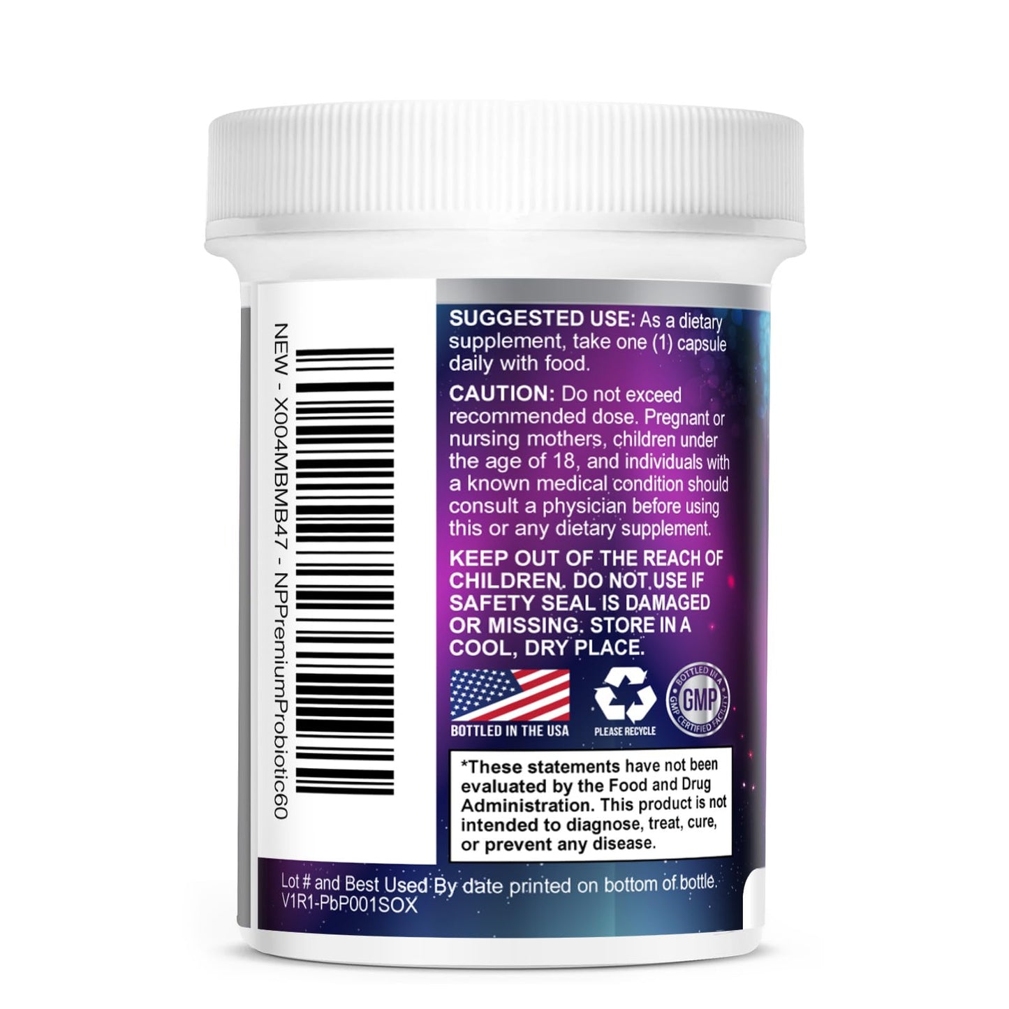 Probiotics for Digestive Gut Health - 100 Billion CFU Per Capsule, 16 Premium Strains & Prebiotics - Best Probiotics for Women & Men, Occasional Constipation