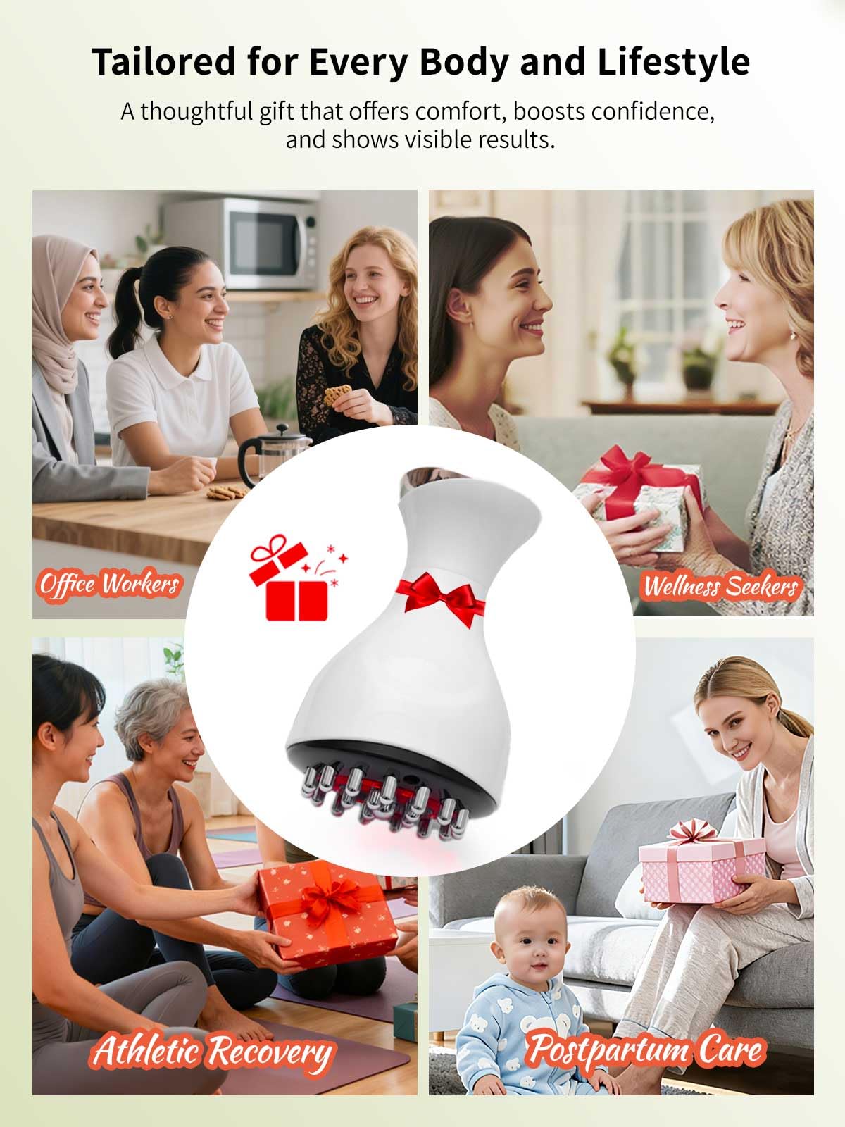 Kitusi Lymphatic Drainage Massager & Anti Cellulite Massage Tool, for Legs, Arms & Belly, Body,Helps Reduce Stretch Marks & Cellulite,with Microcurrent, Light Heat & Vibration (White) Kitusi buy supplements Au