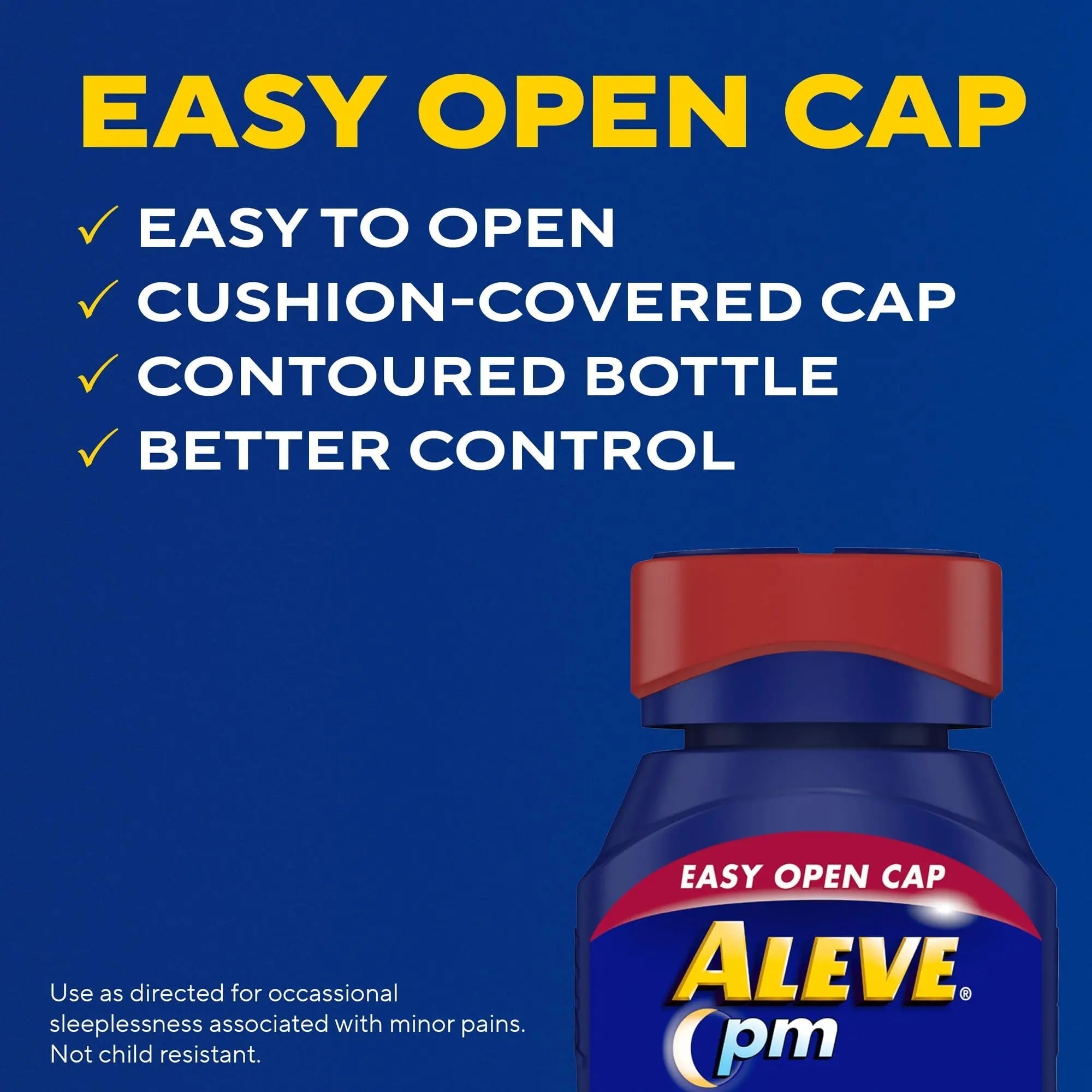 Aleve PM Sleep Aid Plus Pain Reliever Caplets, Naproxen Sodium & Diphenhydramine HCl, Nighttime, 120 Count AleveBuy Supplements Australia