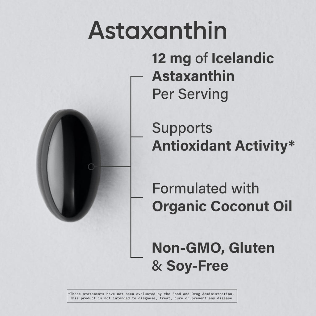 Sports Research® Triple Strength Astaxanthin 12mg w/Organic Coconut Oil - Antioxidant Supplement for Skin & Eye Health Support* - Soy Free · Non-GMO · Gluten Free - 60 Softgels Sports Research buy supplements Au
