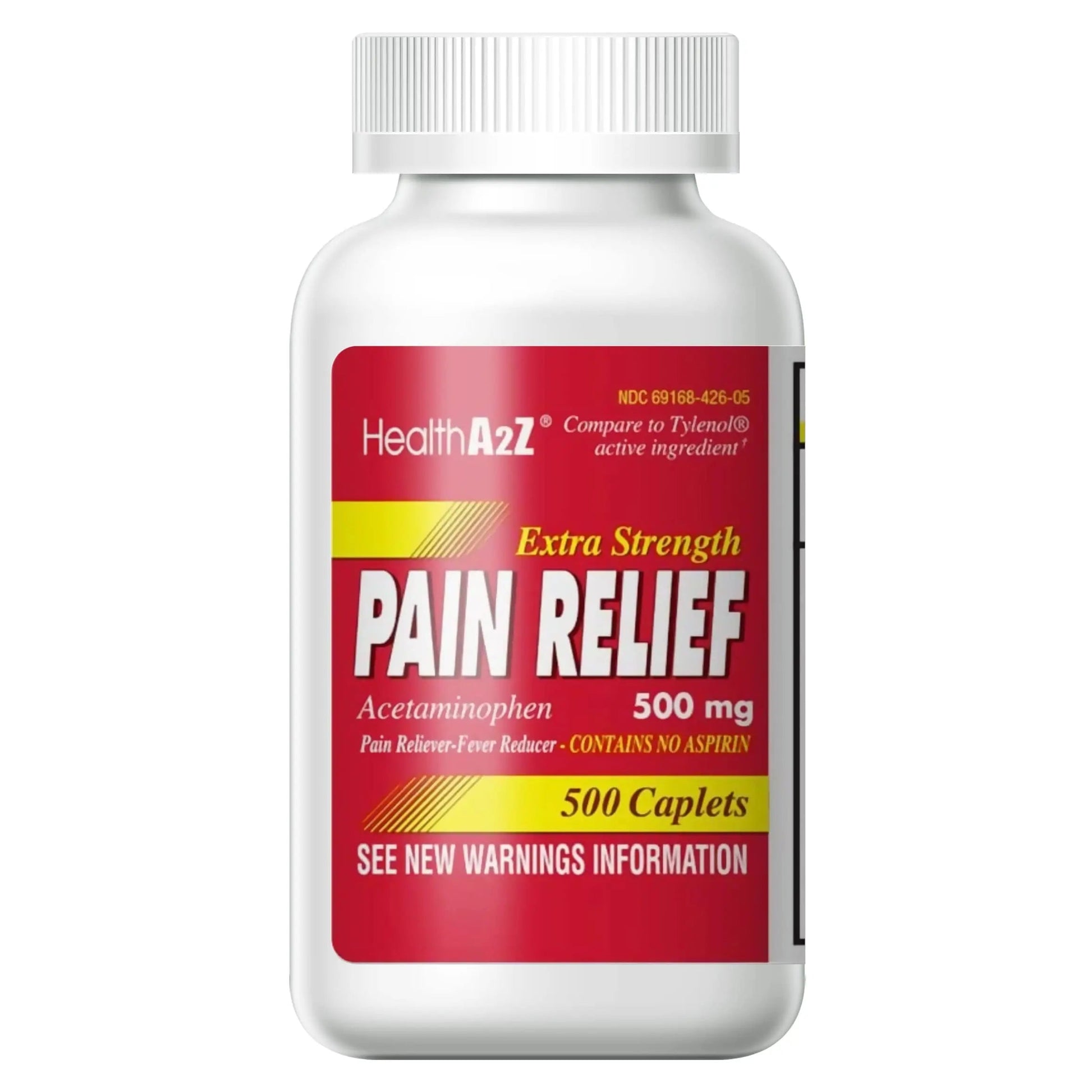 HealthA2Z® Extra Strength Pain Relief | Acetaminophen 500mg | Contains No Aspirin | Fever Reducer | Pain Reliever (500 Count (Pack of 1)) HealthA2ZBuy Supplements Australia