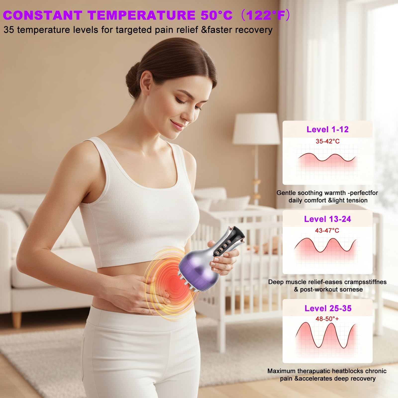 VEZURZO 4-in-1 Lymphatic Drainage Massager & Cellulite Massage Tool, 35-Speed Fascia Blaster for Body Sculpting Pain Relief Face Legs Arms Belly Neck, 90Min Battery Wireless Portable VEZURZO buy supplements Au