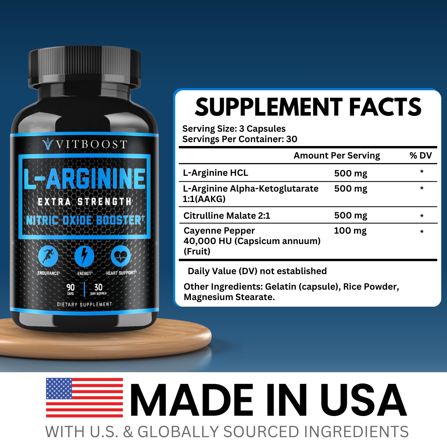 L Arginine Capsules with L-Citrulline 1500mg - Nitric Oxide Booster for Stamina, Muscle, Energy & Vascularity - L-Arginine and Essential Amino Supplement for Extra Strength