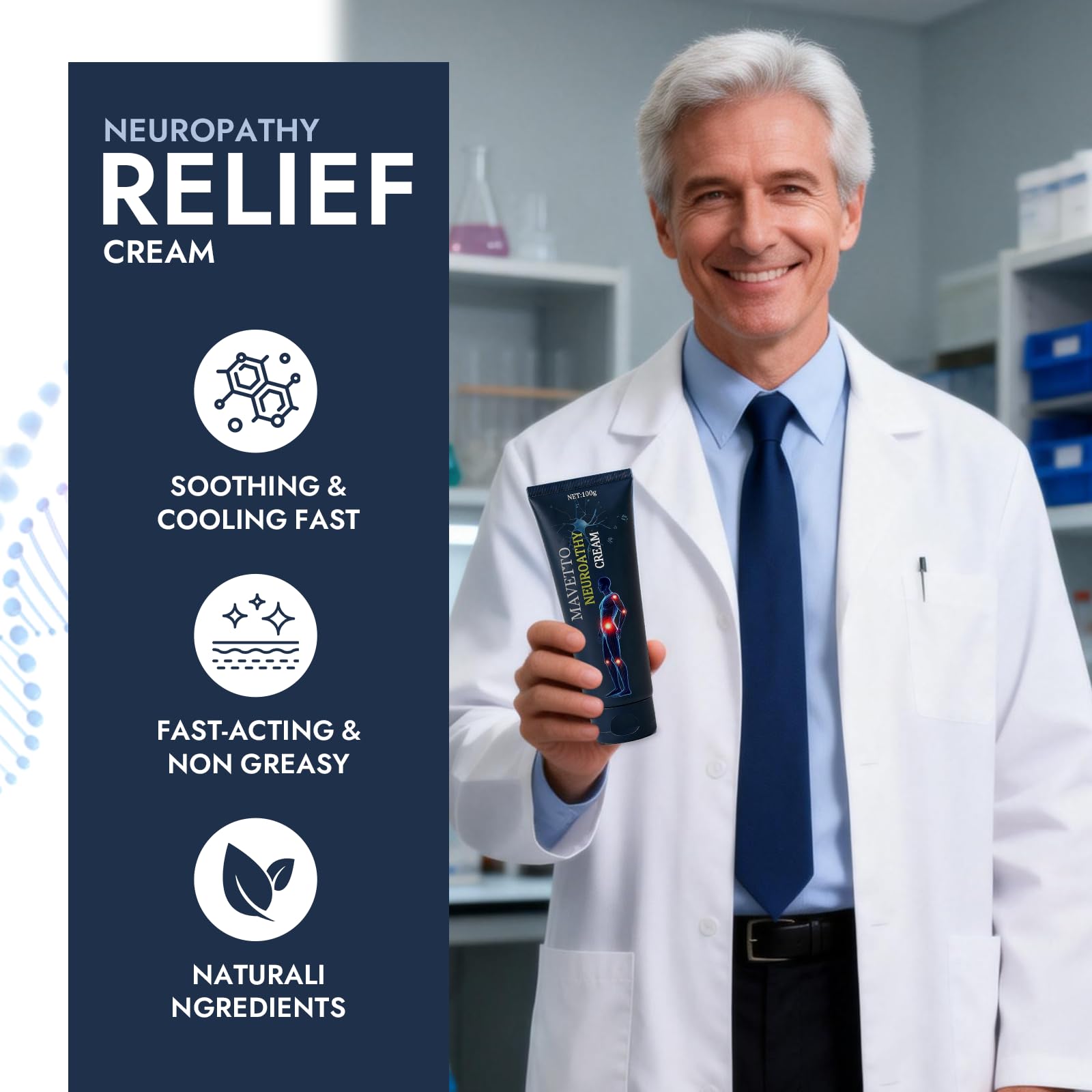 Bare Basics MAVETTO Neuropathy Relief Cream, Neurosoothe Formula Nerve Cream, Contains Capsaicin, Arnica, Menthol, MSM and Glucosamine, Improve Joint Discomfort, Increase Mobility (2pcs) Bare BasicsBuy Supplements Australia