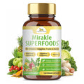 Organic Veda Mirakle Superfoods Greens Capsules - 30+ Daily Greens and Veggies Supplement with Moringa, Spirulina, Chlorella, Turmeric & Herbs, Antioxidants, Resveratrol, Probiotics - 120 Capsule Organic VedaBuy Supplements Australia