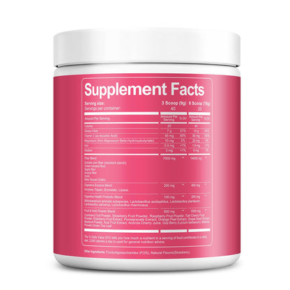 Migcopat Superfood Fiber Powder with Probiotics, Prebiotics, Digestive Enzymes, Vitamin C, Inulin, Magnesium, 14G Fiber Supplement for Digestive Support & Skin Health