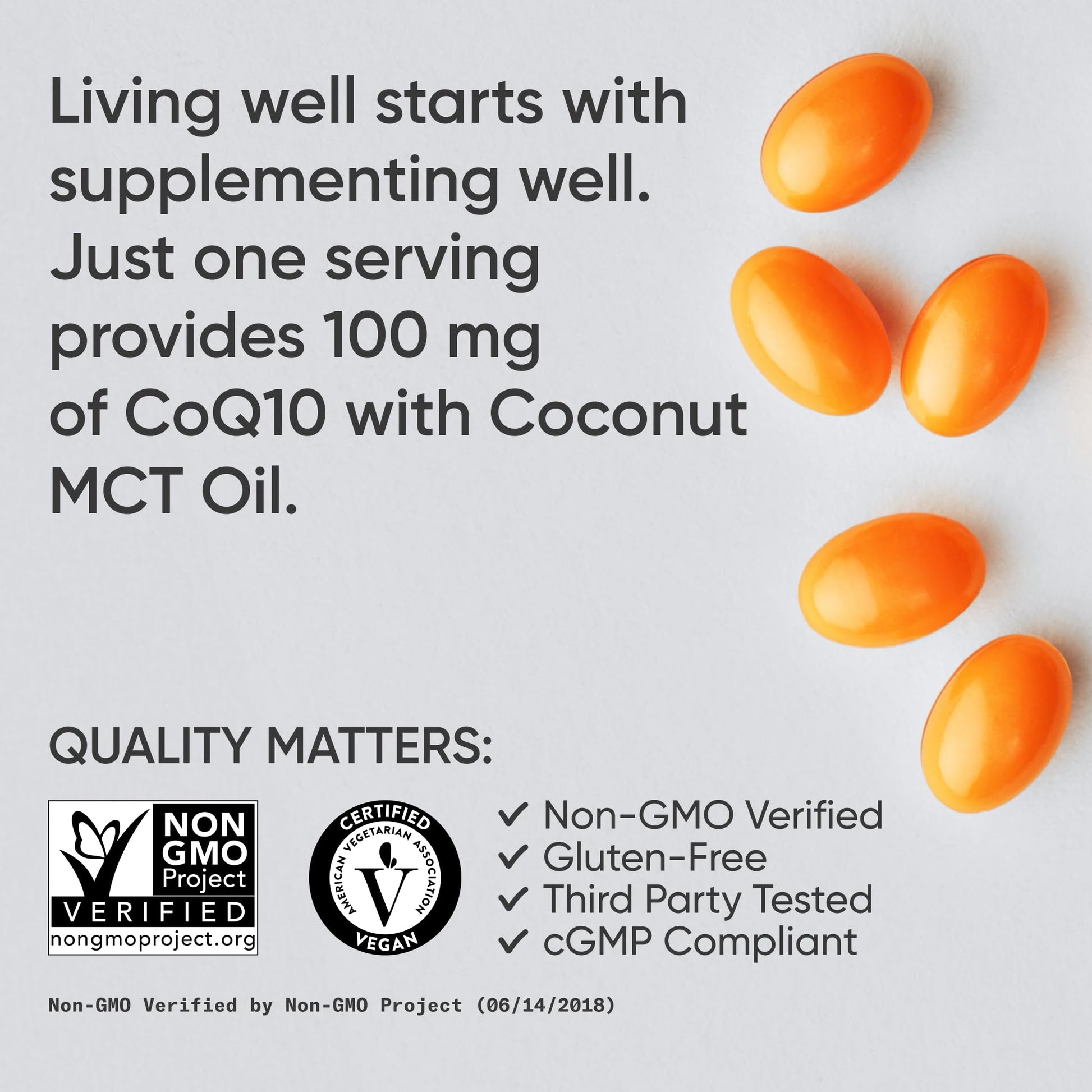 Sports Research CoQ10 (100mg) Enhanced w/Coconut Oil & Bioperine (Black Pepper) for Better Absorption | Vegan Certified, Non-GMO Verified (120 Veggie Softgels) Sports Research buy supplements Au