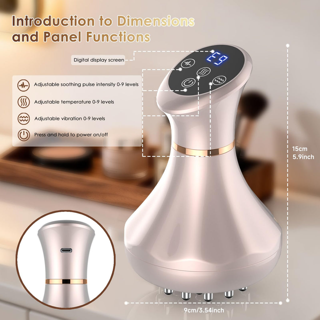 Lymphatic Drainage Massager, Anti Cellulite Massage Tool For Belly & Thigh Stretch Marks & Cellulite Reduction, Handheld Massage tools for Sciatica Nerve, shoulder, Hip, Muscle, Low Back Pain Relief nanagoo buy supplements Au