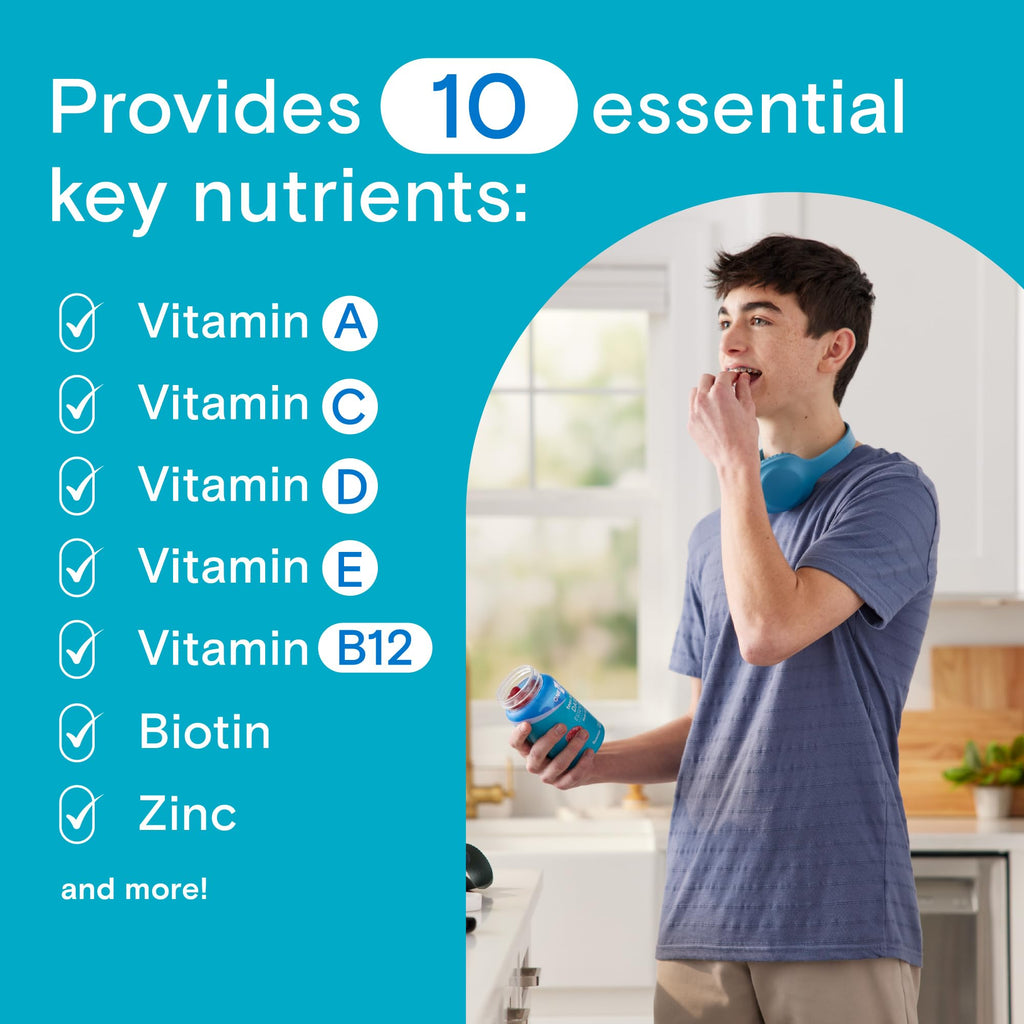 One A Day Teen Boy’s Daily Essentials Multivitamin Gummies, Teen Boy Vitamins with Vitamin C, Vitamin D, Bone Health, Immune Health