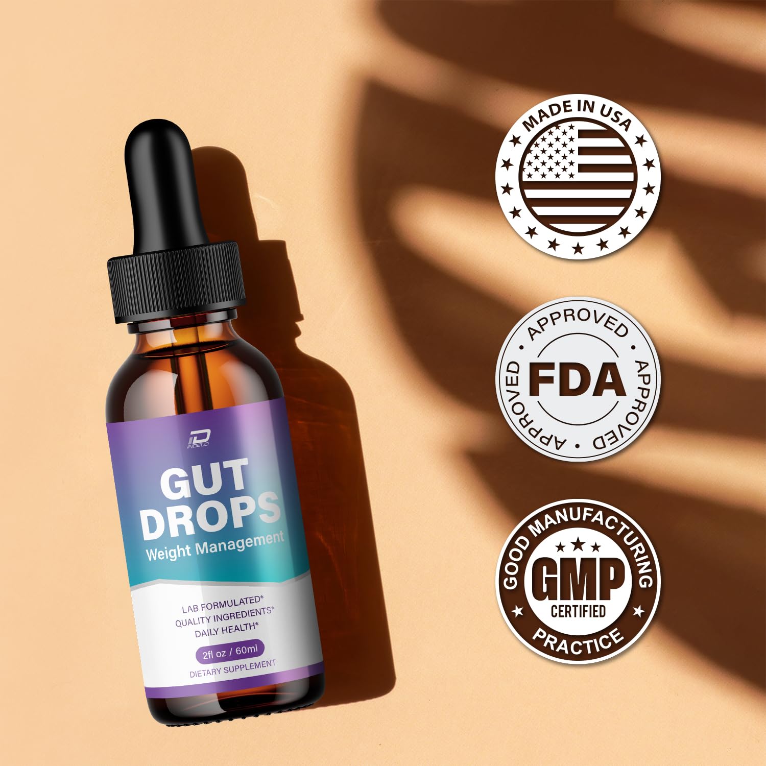 Indelo Gut Drops Healthy Formula – GutDrops All Natural Healthy Levels - Extra Strength Liquid, Reviews (3 Pack – 3 Month Supply) IndeloBuy Supplements Australia