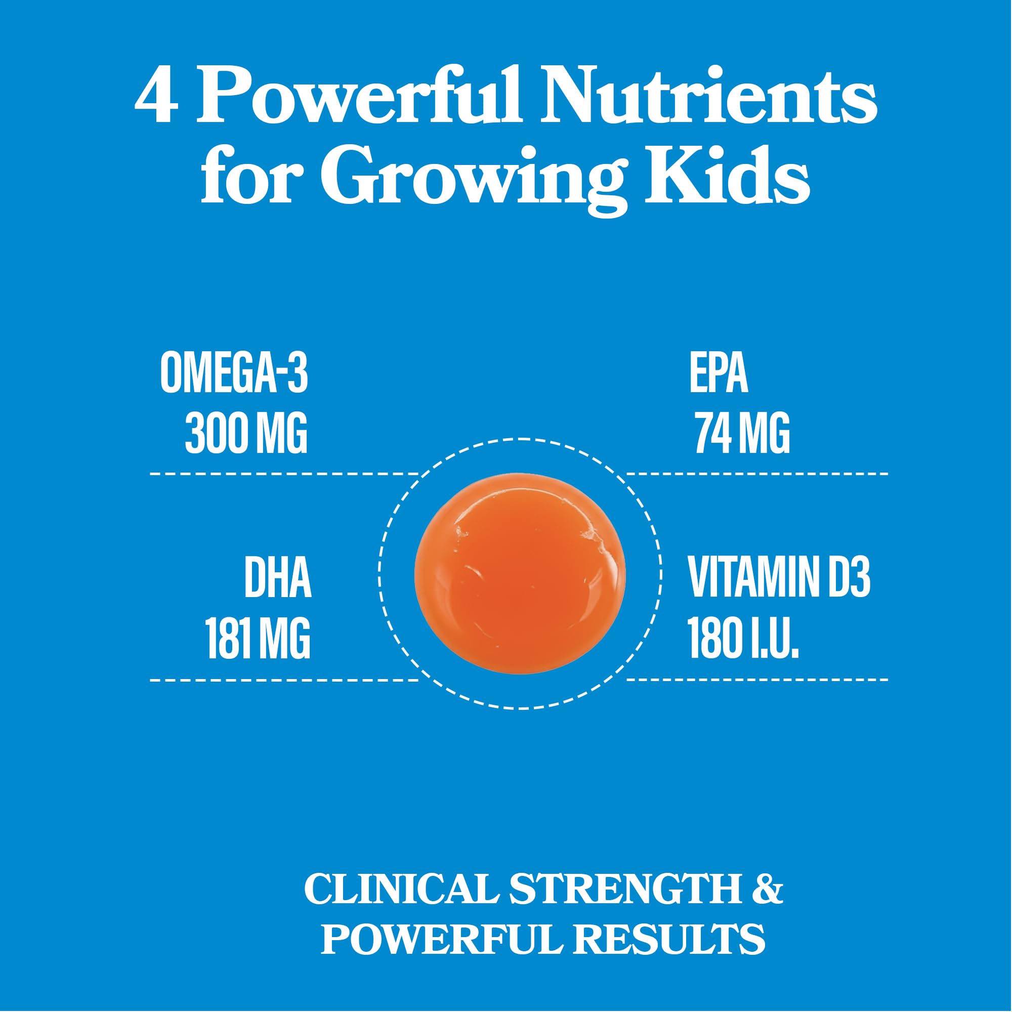 DAIKEN High Concentration Kids Fish Oil Omega-3 Gummies, No Sugar Added, Individually Wrapped, 300 mg Omega-3 (DHA & EPA) with Vitamin D3 for Kid, 30 Count, Tropical Fruit Flavor, Norwegian Sourced DAIKENBuy Supplements Australia