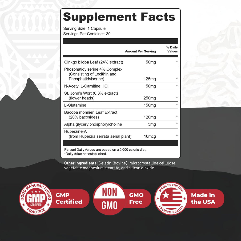 Nature’s NutriWave TribalForce X – Daily Botanical Supplement with Ginkgo Biloba, Bacopa, & Amino Acids – Non-GMO, Natural & Stimulant-Free Formula, Made in USA – 30 Capsules, 1 Month Supply Nature’s NutriWave buy supplements Au