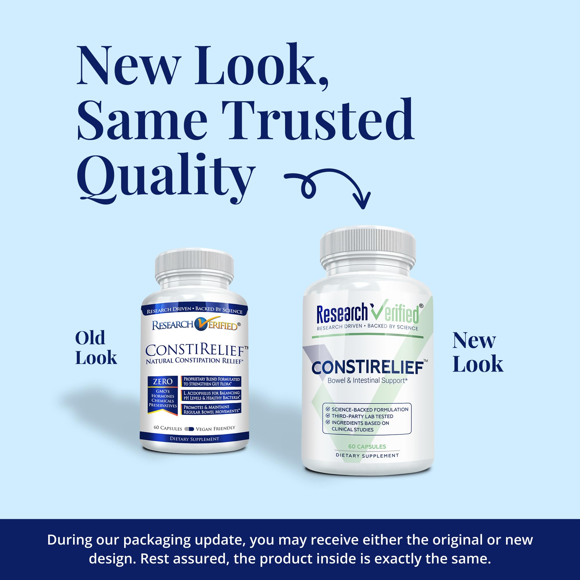 Research Verified ConstiRelief - The best Supplement for Constipation Relief on the market - with L. Acidophilus for long term health and prevention. 100% back guarantee! (Pack of 3) Research VerifiedBuy Supplements Australia