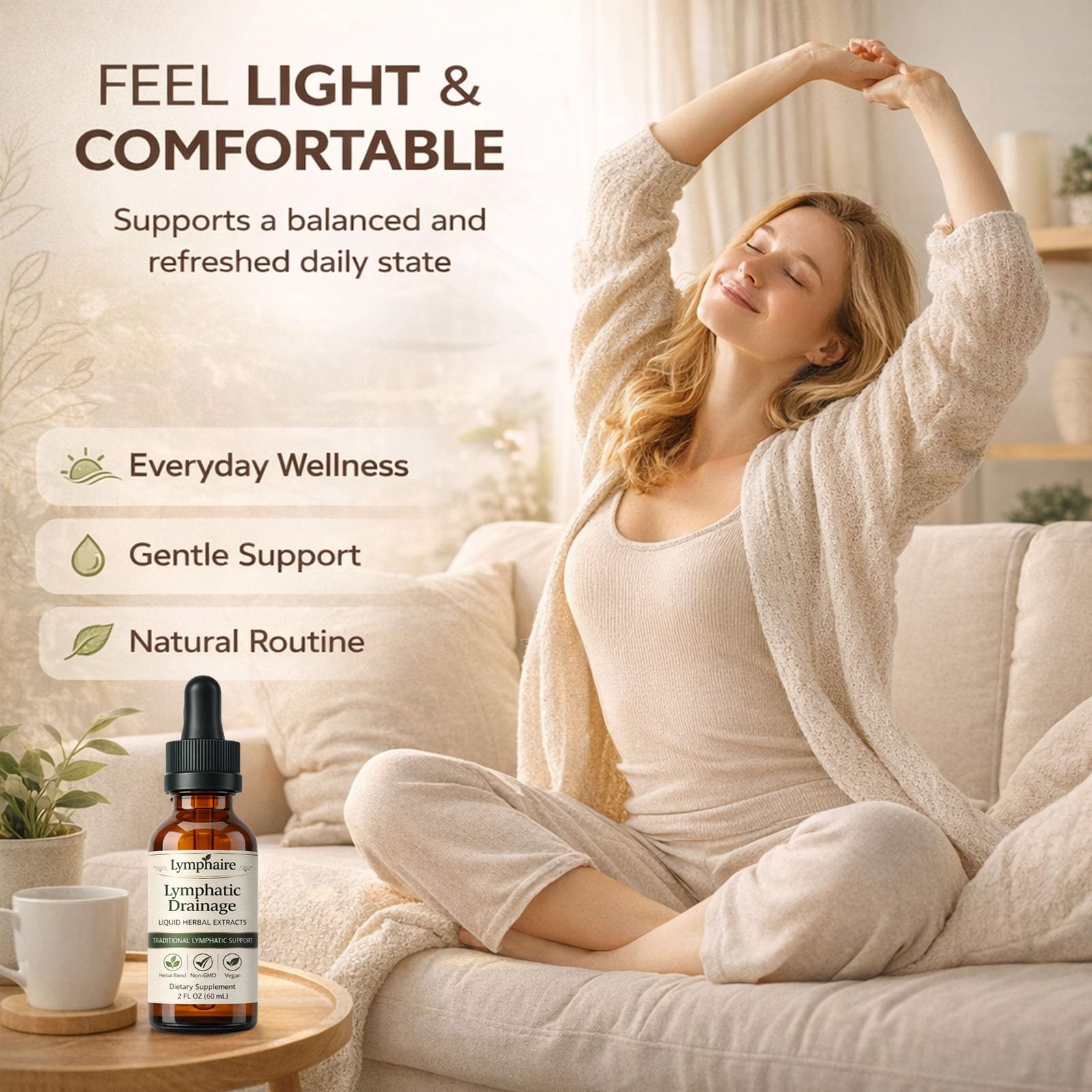 Aacnre Lymphaire Lymphatic Drainage Drops, Herbal Fluid Balance Support, Lymphatic System Support, Immune System & General Wellness, Vegan & Non-GMO, 2 Fl Oz (1) Aacnre buy supplements Au