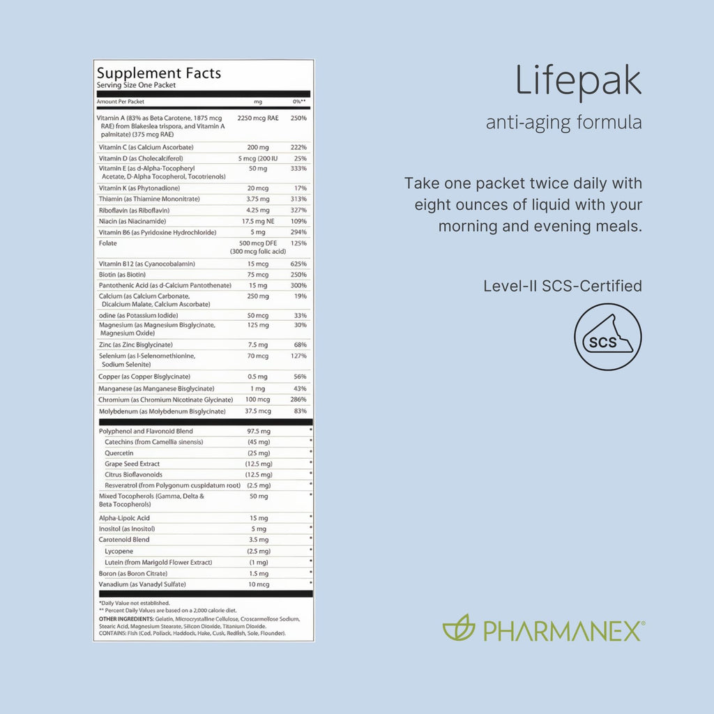 Pharmanex Nu Skin LifePak Advanced Nutritional Supplement for Adults | 60 Daily Packets | Aging, Digestive, and Gut Health Formula with Essential Vitamins, Minerals, and Phytonutrients PharmanexBuy Supplements Australia
