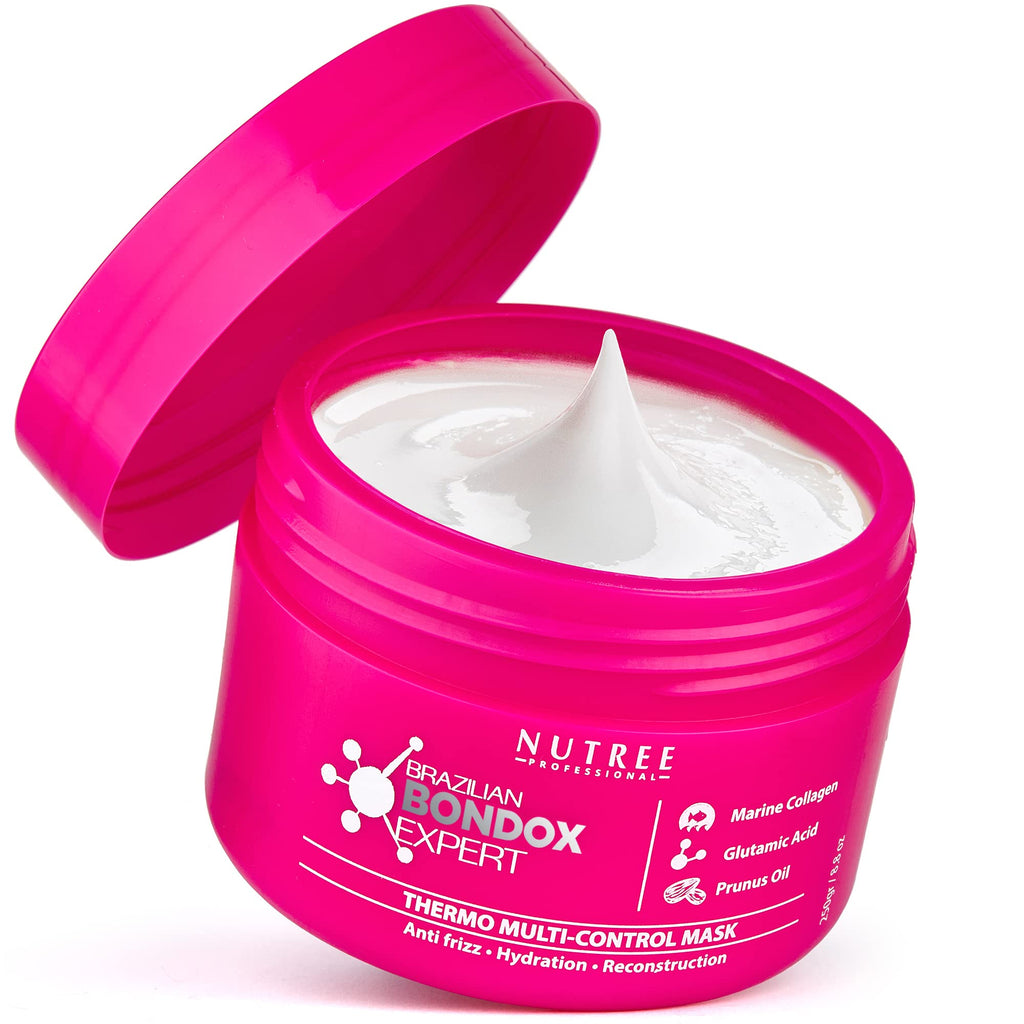 Brazilian Hair Bottox Expert Thermal Mask 8.8 oz - Contains Marine Collagen and Almond Oil - Formaldehyde-Free - Repairs the Hair Elasticity and Flexibility, Softens, Moisturizers, Adds Shine Nutree ProfessionalBuy Supplements Australia