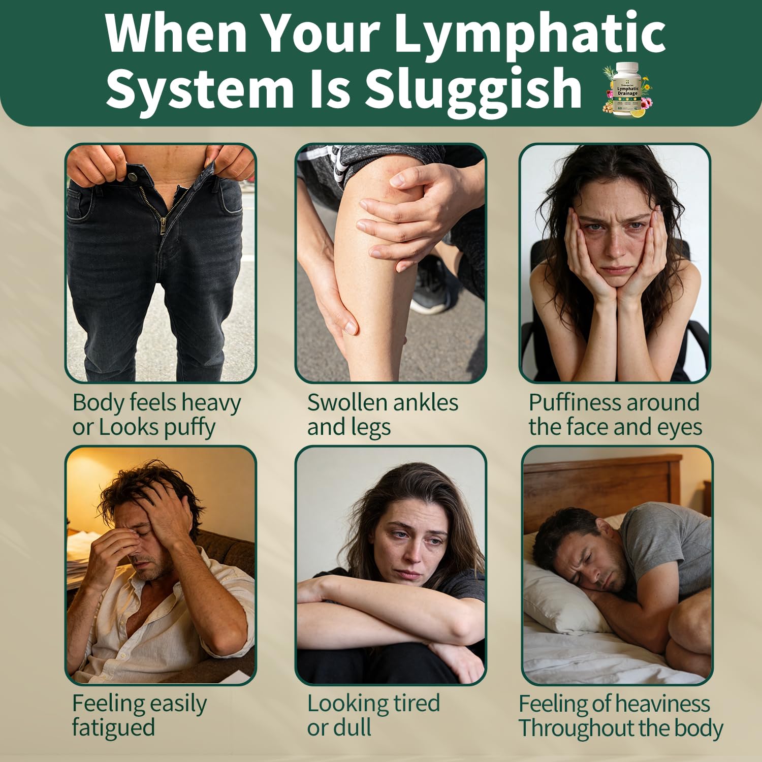 Lymphatic Drainage Supplement – Natural Herbal Formula with Dandelion, Burdock & Echinacea, Supports Fluid Balance, Immune Health & Cellulite Reduction – 60 Capsules HVibeVigor Zest buy supplements Au
